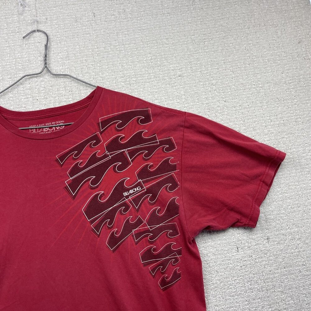 VTG Y2K Billabong Graphic Tee Shirt Mens XL Red Cyber Goth Emo Grunge Skater** - Picture 2 of 15